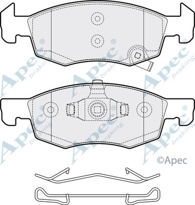 APEC BRAKING Комплект тормозных колодок, дисковый тормоз PAD2062